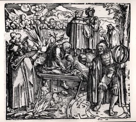 Scenes of divination, including haruspication, pyromancy and necromancy